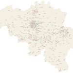 Carte des lieux de caches en Belgique établie par Dorien Styven @ Kazerne Dossin
